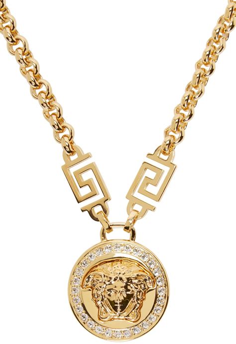 Versace Medusa Medallion Chain Necklace 